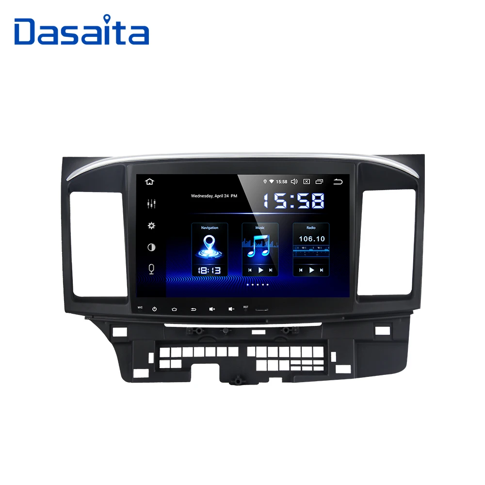 Dasaita Android 9.0 Car Stereo DSP 10.2\ Touch Screen for Mitsubishi Lancer 10 EVO Radio 1 Din 64G ROM 4G RAM Car Bluetooth