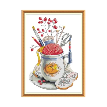 

Embroidered Sewing Kit Patterns Chinese Cross Stitch Kit Printed Canvas for Embroidery Needlework Kit Count Cross Stitches DIY