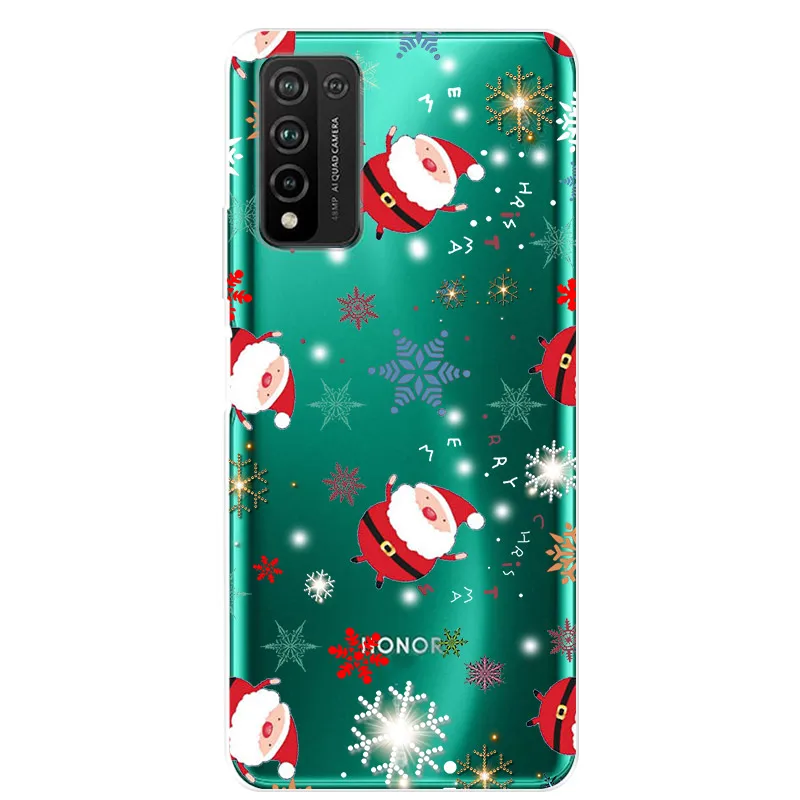 Floral Design Transparent Soft TPU Phone Case - Cute Silicone Cover for Huawei Honor 10X Lite