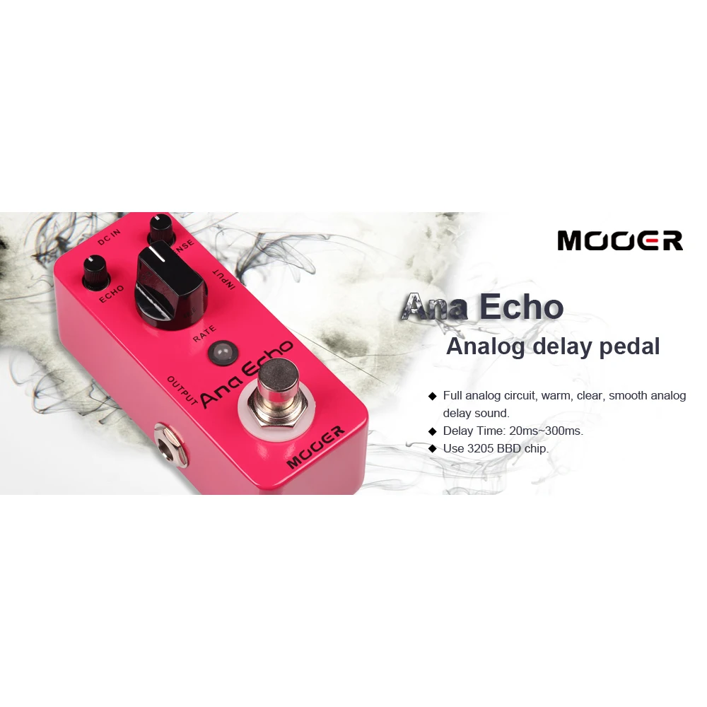 Mooer Ана Эхо Мини цифровой гитарные педали с эффектом Delay полная аналоговая схема байпасс металла металлический корпус для гитары Запчасти и аксессуары