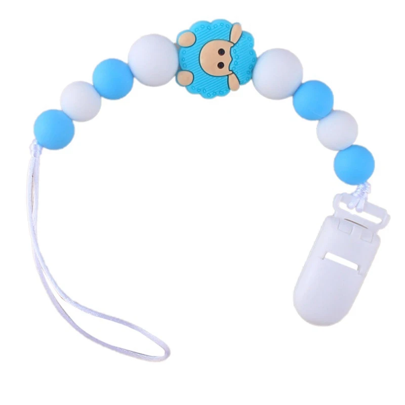 Прищепка для соски браслет для прорезывающихся зубов Пищевая силиконовая жевательная игрушка подарок для новорожденных коала ожерелье-прорезыватель пустышка зажим - Цвет: FL