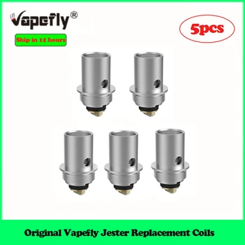 

5pcs Original Vapefly Jester Replacement Cartridge Pod Coil Head 1.2ohm Regular 0.5ohm Mesh Coils For Vapefly Jester Pod Kit