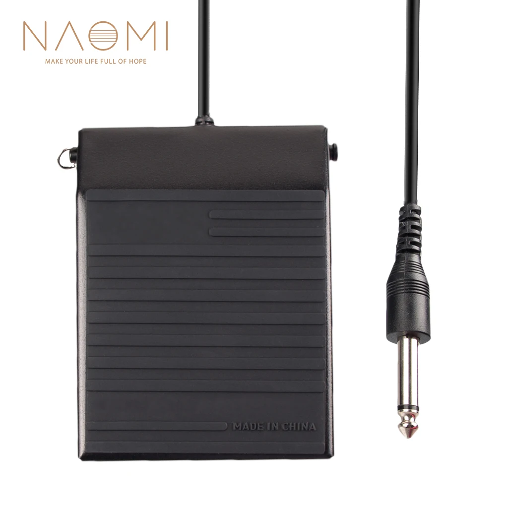 

NAOMI Sustain Pedal 6.35mm Jack Universal Single Pedal Low Noise Non-slip Base For 61Key 88Key Electronic Piano Keyboards