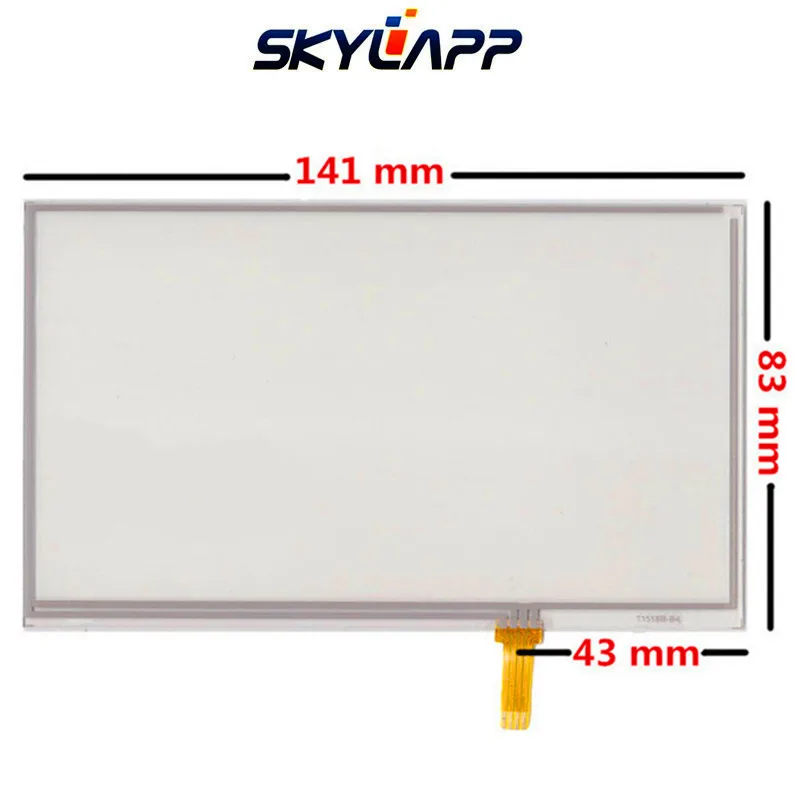 

New 6''Inch TouchScreen for E road navigation portable GPS 141mm*83mm Resistance Handwritten Touch Panel Screen Glass Digitizer