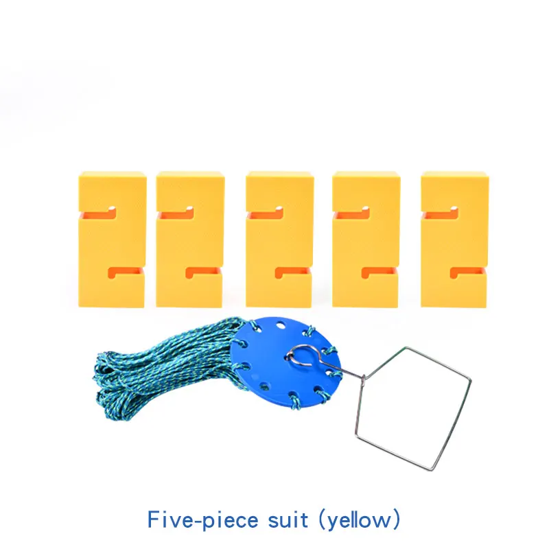 yellow 5pcs Ruizhi дети сотрудничают, чтобы построить башню на открытом воздухе командная игра реквизит детский сад Сенсорное оборудование игрушки для детских спортивных игр RZ1172 - Цвет: yellow 5pcs