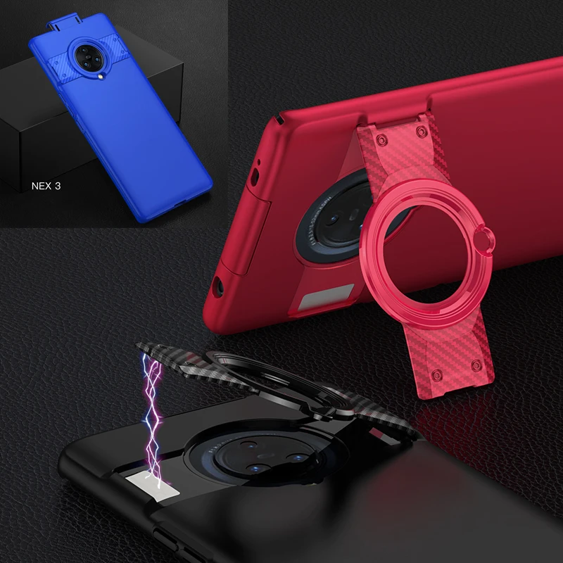 

Newest Case for VIVO NEX 3 Case NEX3 360 Full Protection Matte PC Cover for VIVO Nex 3 Case With invisible Magnetic Stand