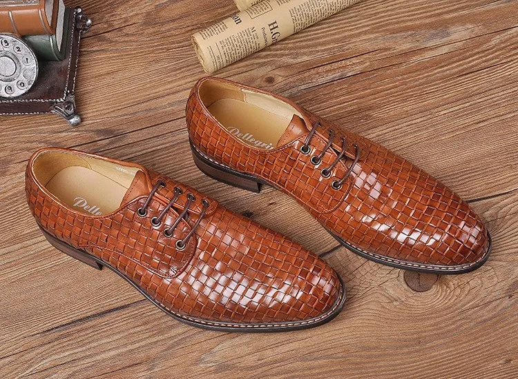 

Loafers Men Genuine Leather Pointed Toe Casual British Style Schuhe Herren Full Grain Leather Cow Leather Slip-on Rubber