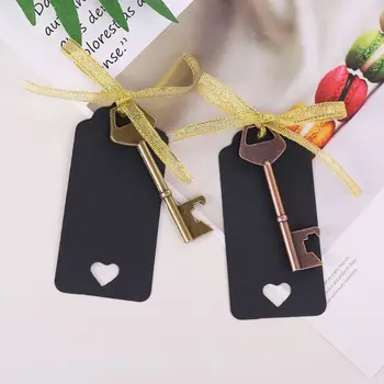 

50x Vintage Key Beer Bottle Opener with Tag Label Stickers Wedding Party Favors