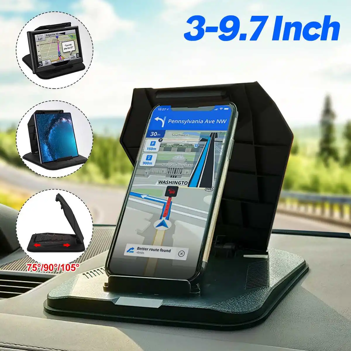 Support GPS universel pour voiture, support de navigation GPS, support de  téléphone noir, support d'invite de voiture, haute qualité, 7 pouces -  AliExpress