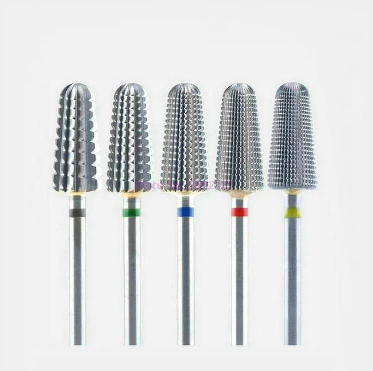 100pcs Carbide nail drill bits Two-way milling cutter nail art machine Equipment Accessory electric file