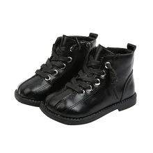 

Fashion Kids Boots Warm Unisex Children's Martin Boots Boys Girls Shoes For Autumn Winter 2 3 4 5 6 7 8 9 10 11 12T Black Brown