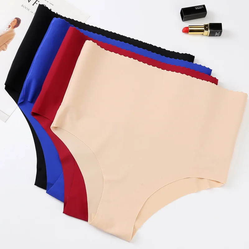 

Solid Seemless High-waisted T-back Abdomen Pants T-shaped Panties Sexy Underwear Fitness Base Knicker