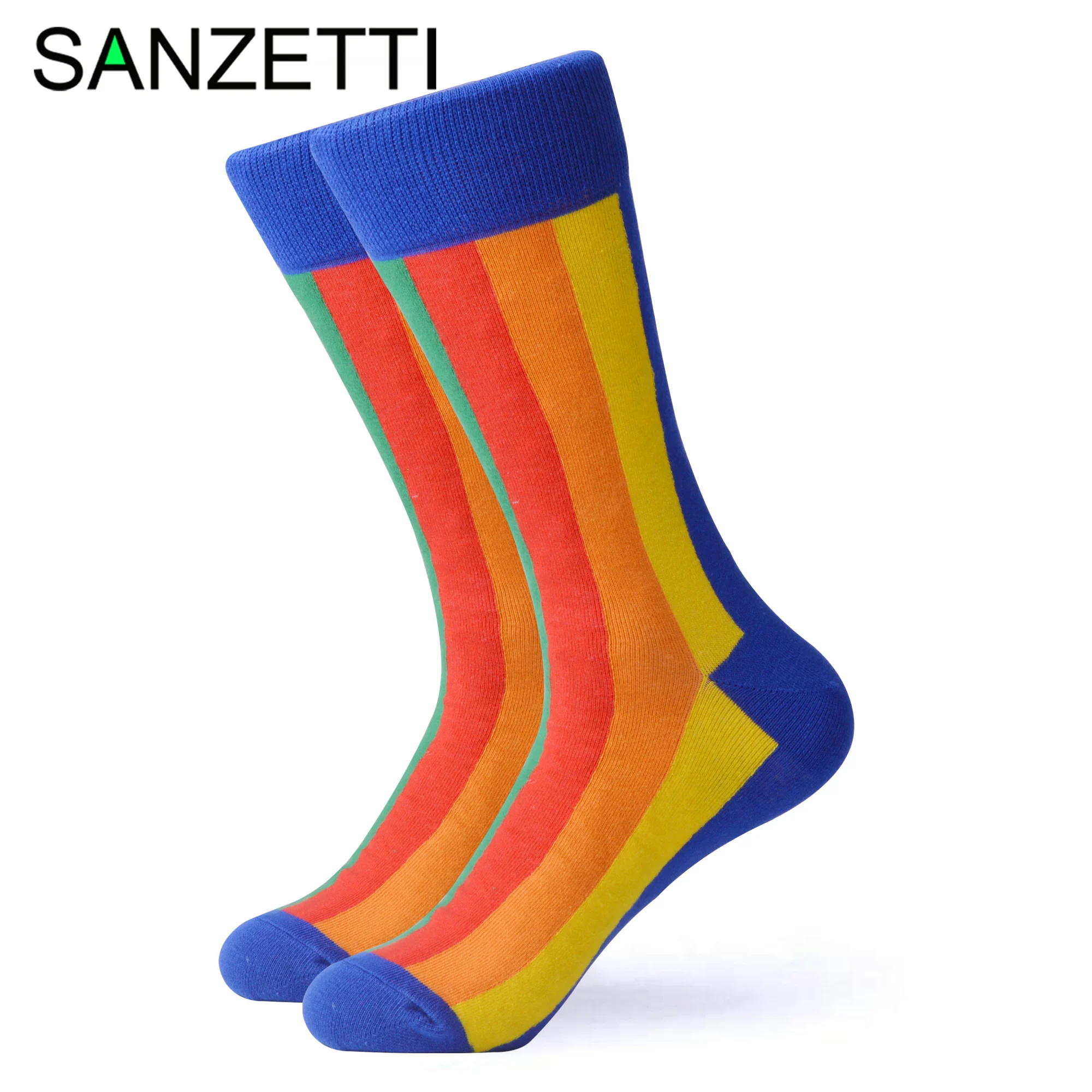 SANZETTI/1 пара, Новые разноцветные яркие женские носки забавная новинка милые женские вечерние носки из чесаного хлопка