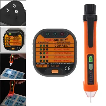 

90V ~ 120V Portable Electrical Smart Socket Tester + 50-60Hz AC 12-1000V Pen Circuit Detector