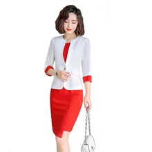 Платье с костюмом для женщин весеннее офисное женское платье с разрезом спереди для похудения куртка с рукавом 3/4 комплект из 2 предметов платье костюм 1909