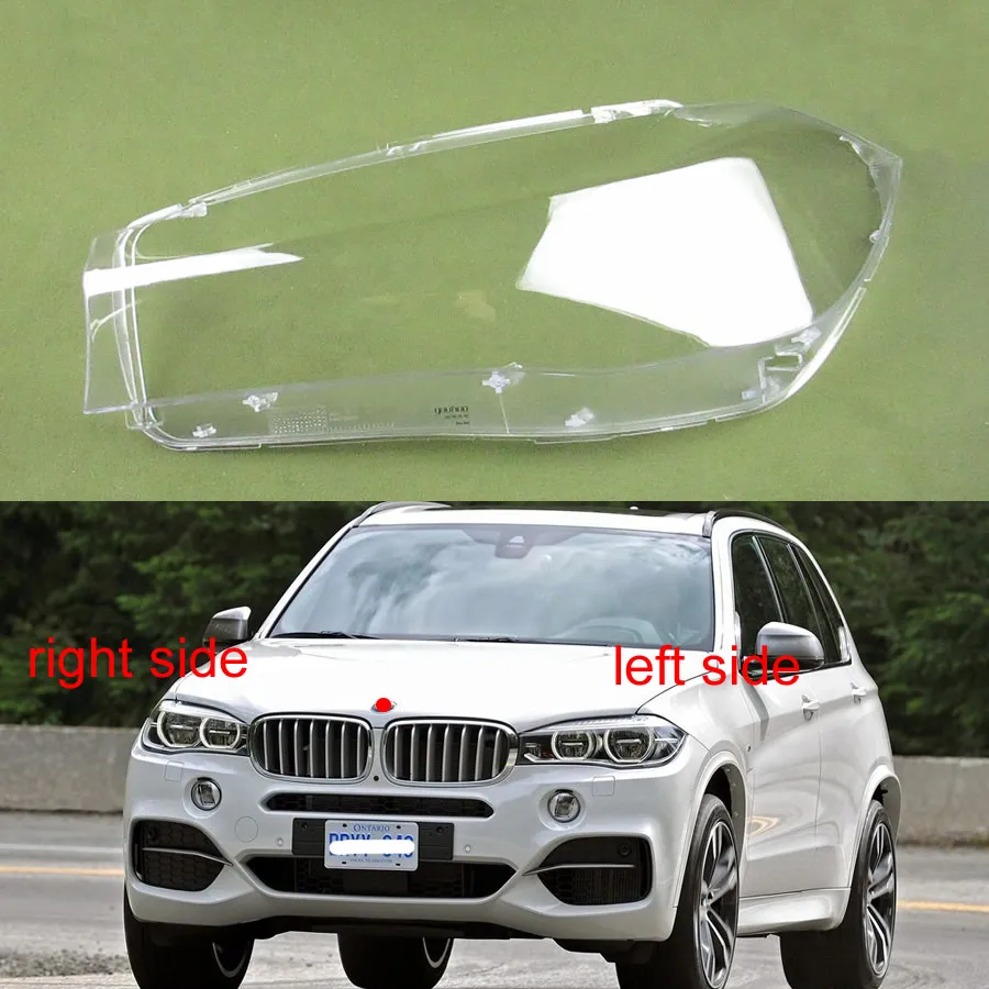 Чехол для фар стеклянный прозрачный абажур передних BMW X5 X6 F15 F16 2014 2015 2016 2017