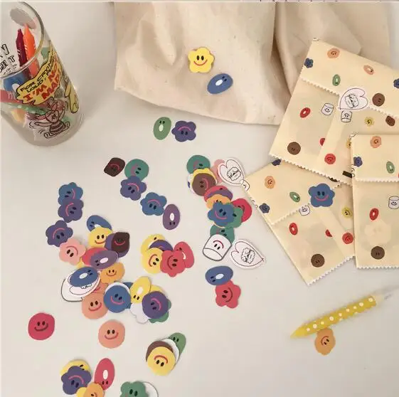 110pcs Stickers 110 шт. новая Мультипликация очаровательный мини ест смайлик наклейка, сделай сам, Скрапбукинг альбом дневник Happy planner недели украшения Стикеры - Цвет: 110pcs Stickers
