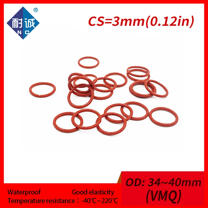 2 / Ǹ  oring  vmq cs 3mm od31/32/34/35/36/38/39/40mm   Ǹ oring  Ǹī 