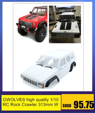 2 шт. 1/10 RC 313 мм Колесная база Jeep Wrangler Rubicon ПВХ корпус для Рок Гусеничный осевой SCX10 D90 TAMIYA CC01 hsp Monster truck