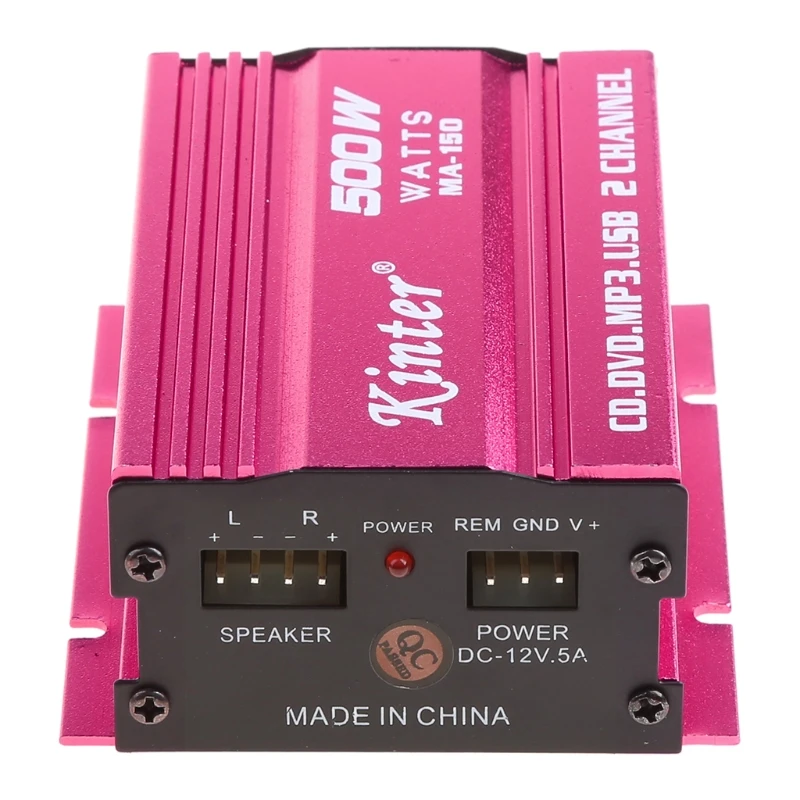 Mini Hi-Fi 500W 2 Channel Stereo Amplifier For Car Auto Motorcycle HOT