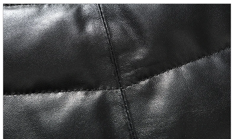 PViviYong winter high quality real leather jacket, sheepskin down jackets coat mink collar parka 16J5833