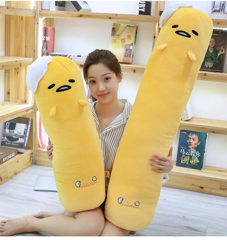 

Creative Plush Gudetama lazy Egg Yolk Long Pillow Soft Stuffed Animal Cushion Toy Lovely Sleeping Doll Room Decor Birthday Gift