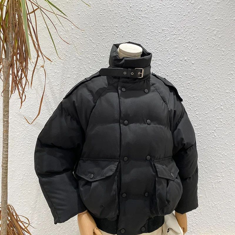 

Mooirue Winter Streetwear Casual Parka Turtleneck Cotton-padded Clothes Vintage Streetwear Harajuku Korean Style Warm Jackets