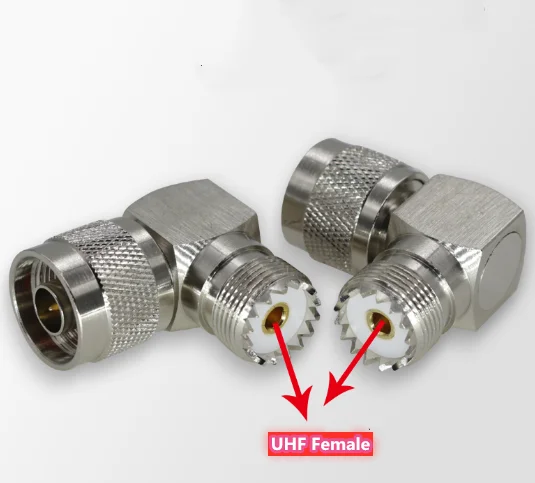 1PCS N To UHF PL259 SO-239 Connector N Male To UHF Female jack 90 Degree Right Angle RF Adapters