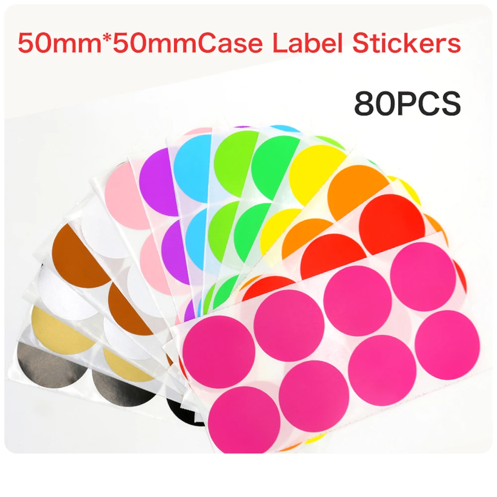 Gravável Faça Você Mesmo Adesivos Multicolorido Adesivo Caixa Labers Pontos Nota Etiqueta 50mm 2 High Quality Material escolar e de escritório