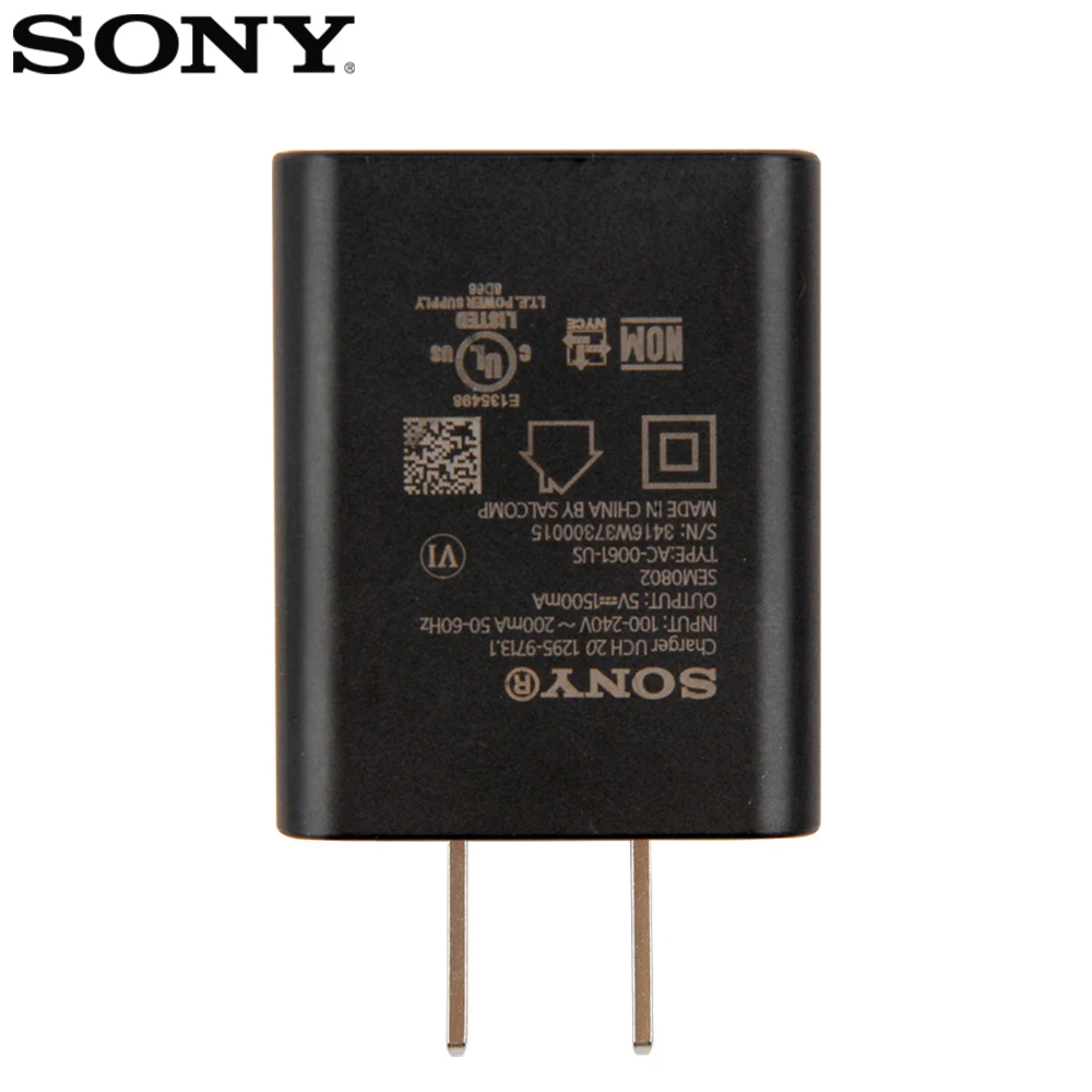 Original SONY Wall Charging Charger Adapter UCH20 For SONY Xperia X Ultra Z5 E6683 Z3 mini  E5 L50w L50t Universal Wall Charger usb 5v 2a Chargers