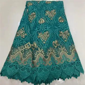 

African Lace Fabric 2019 Embroidered Nigerian Laces Fabric Bridal High Quality French Tulle Lace Fabric For Women CXF-03