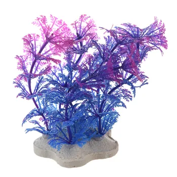 

Artificial plant 10CM aquarium decoration water plant purple + blue