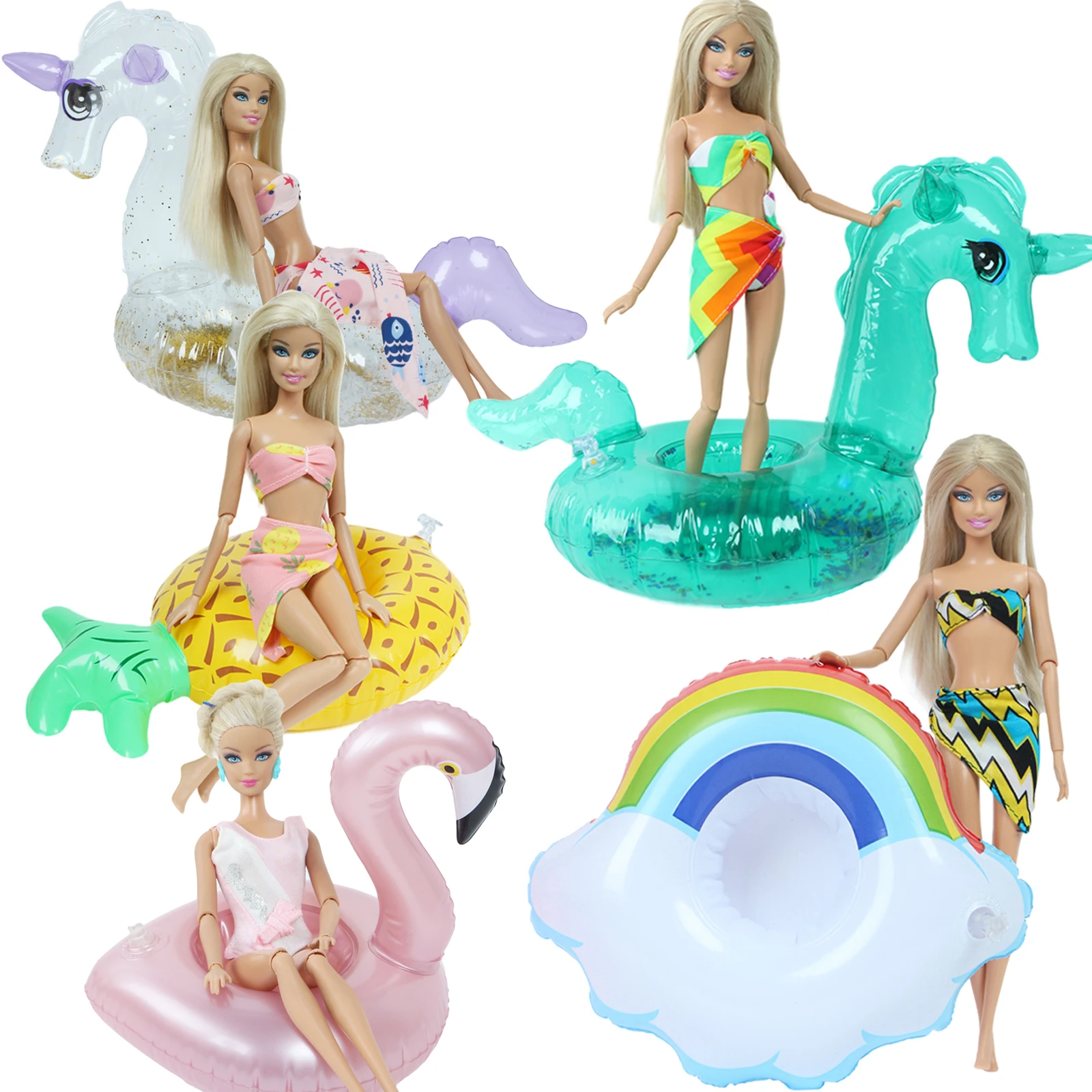 Bouee De Natation Avec Anneau De Natation Maillot De Bain Accessoires De Plage Vetements Pour Poupee Barbie Jouet De Bain Pour Enfant Aliexpress