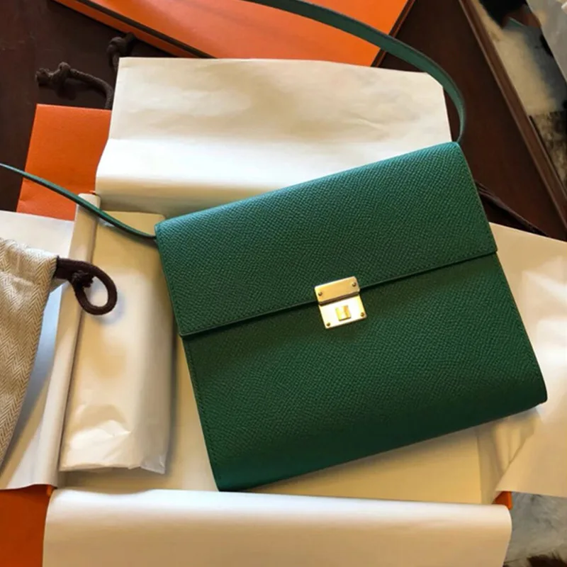 

2019 Cow Leather Lock Flap Purses and Handbags Genuine Leather Shoulder Bags Women Bag Designer Bags Women Clutch