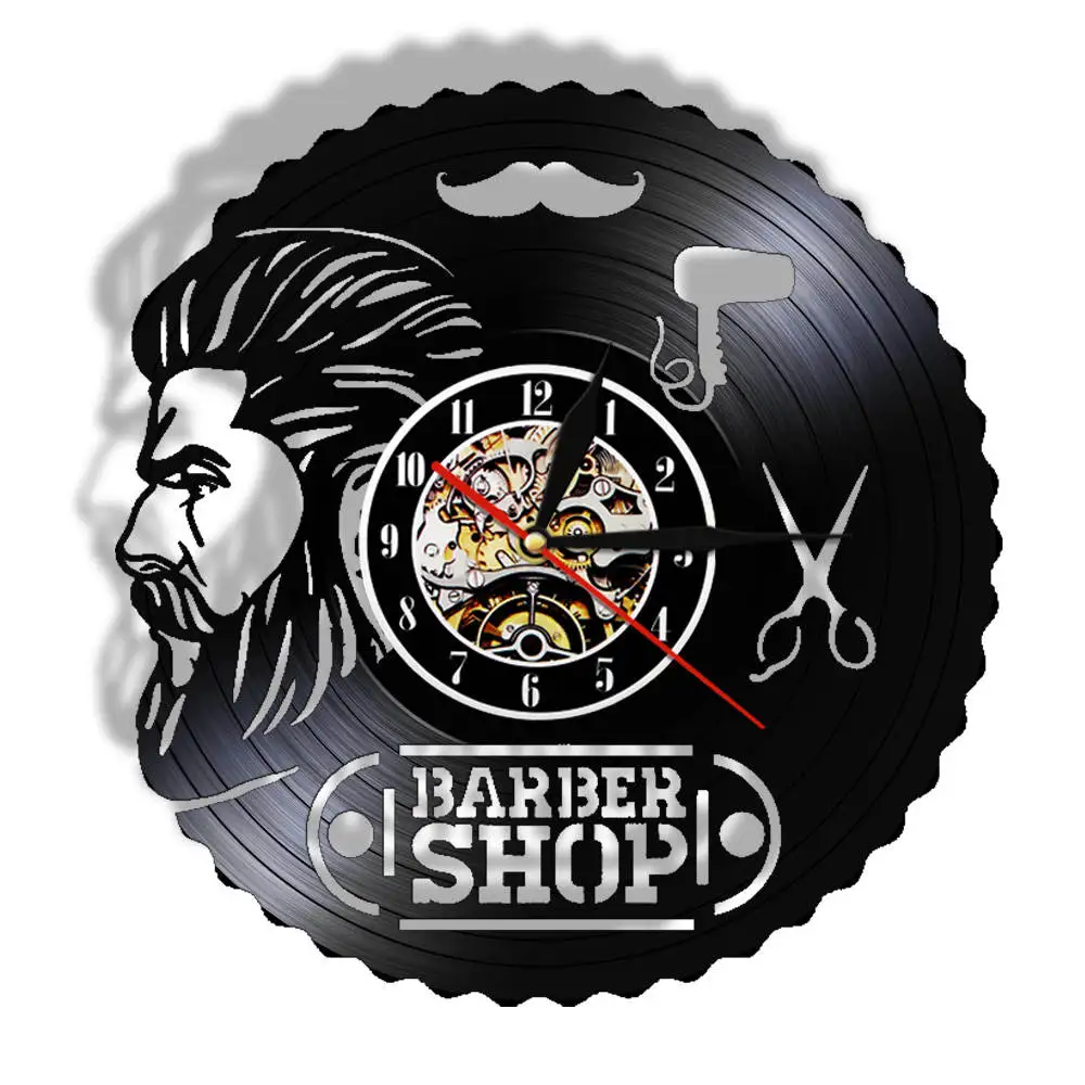 Living Room Gift for Men or Boys Holiday Christmas Kids Room Housewarming Present. Decor for Bedroom Birthday Barbershop Vinyl Record Wall Clock Living Room Gift for Men or Boys Holiday Christmas Kids Room Housewarming Present. Decor for Bedroom Birthday Barbershop Vinyl Record Wall Clock