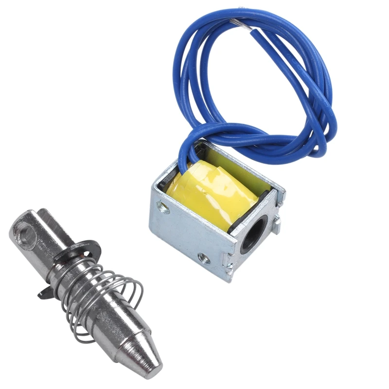 

DC12V Push Type Open Frame Solenoid Electromagnet Actuator 10mm 4N