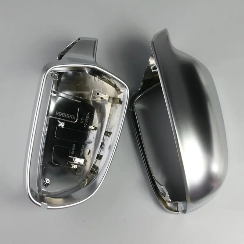 2x Матовый Хром ABS боковые защитные колпачки для зеркала корпус для Aodi A3 A4 A5 B8.5