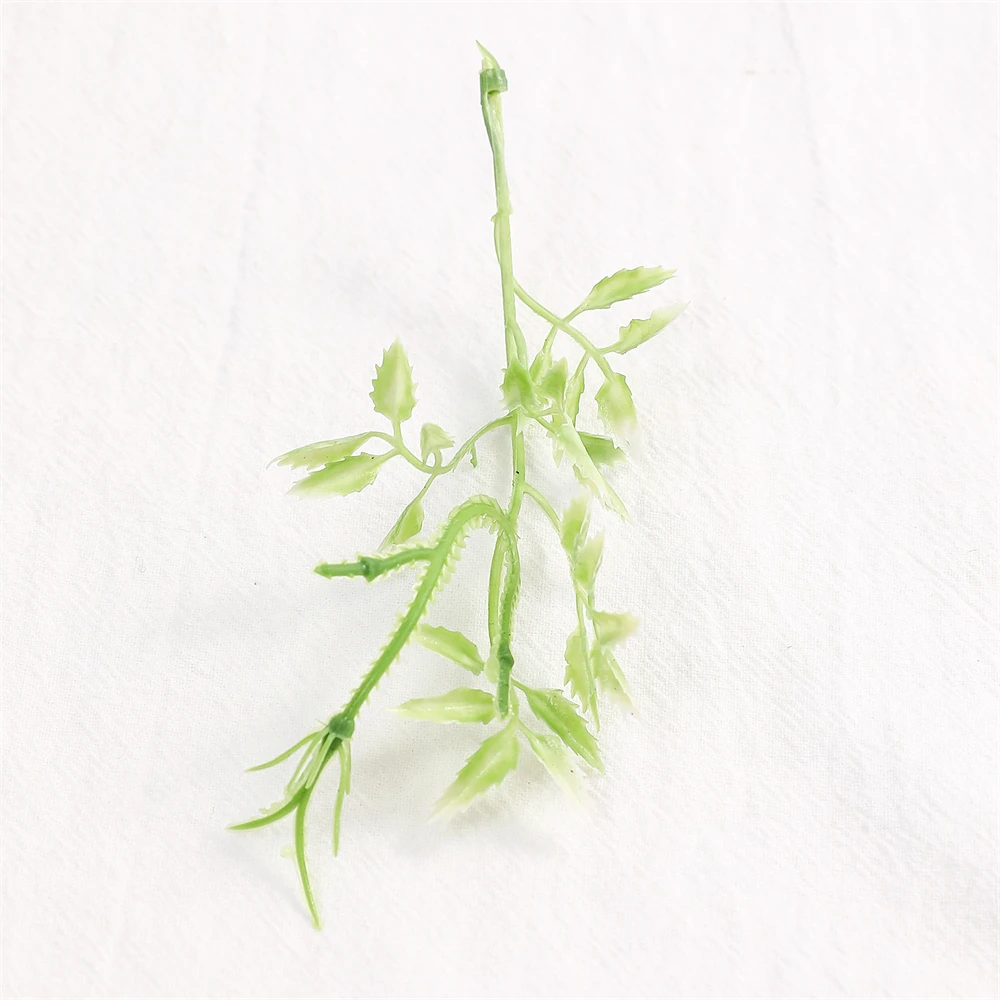 10 Stück grüne künstliche Farne Blatt gefälschte Pflanzen Eukalyptus Blume Wandranken Hochzeit Zuhause ​ Dekor Grün Weihnachtszubehör – Detail 9