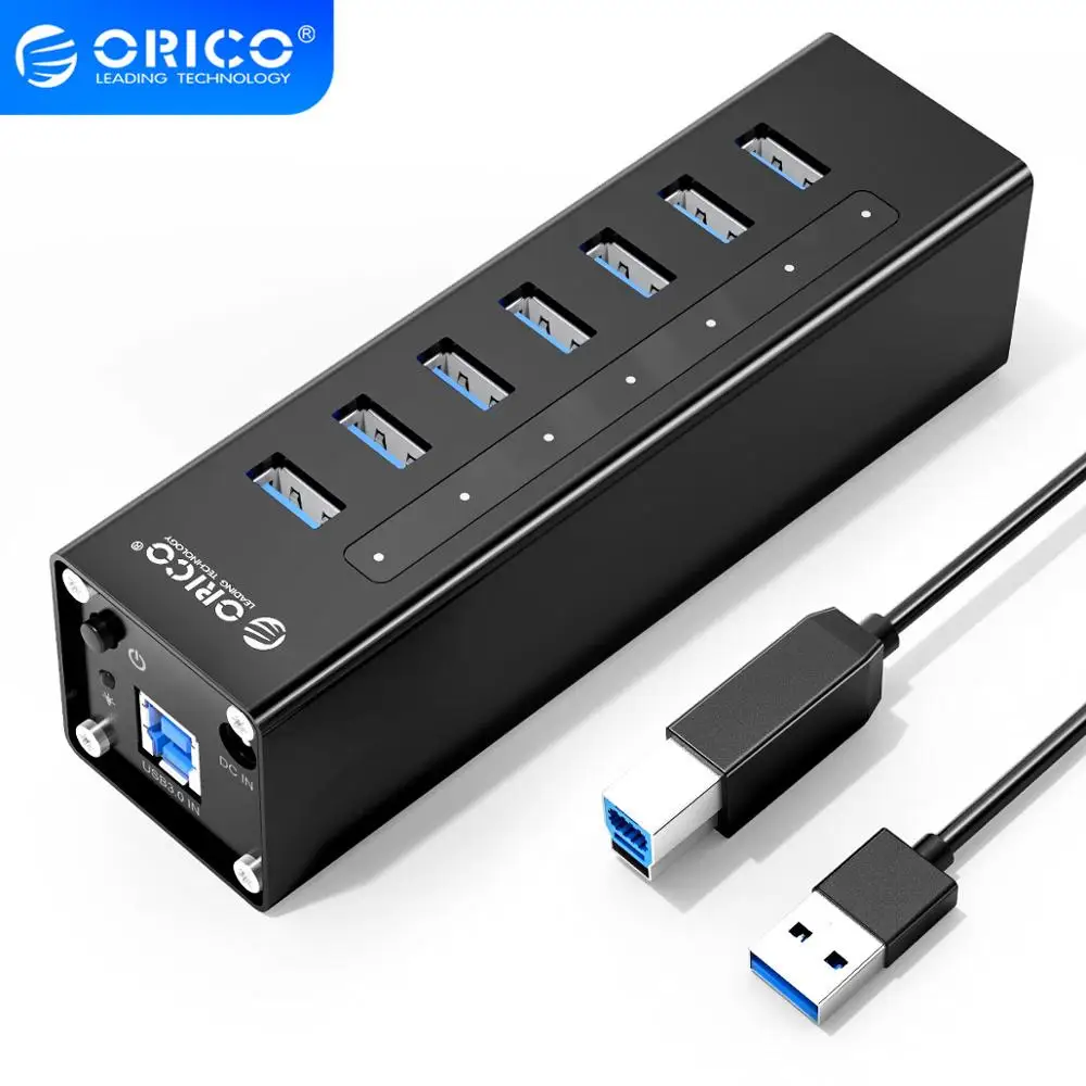 USB разветвитель ORICO для ноутбука MacBook Pro 7 портов 3 0|USB-хабы| |