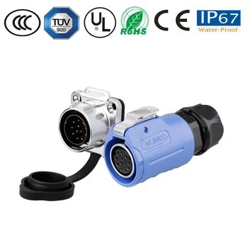 

Waterproof connector M20 12 pin IP67 power pastic&metal connector round female plug male socket 5A electrical seal connector