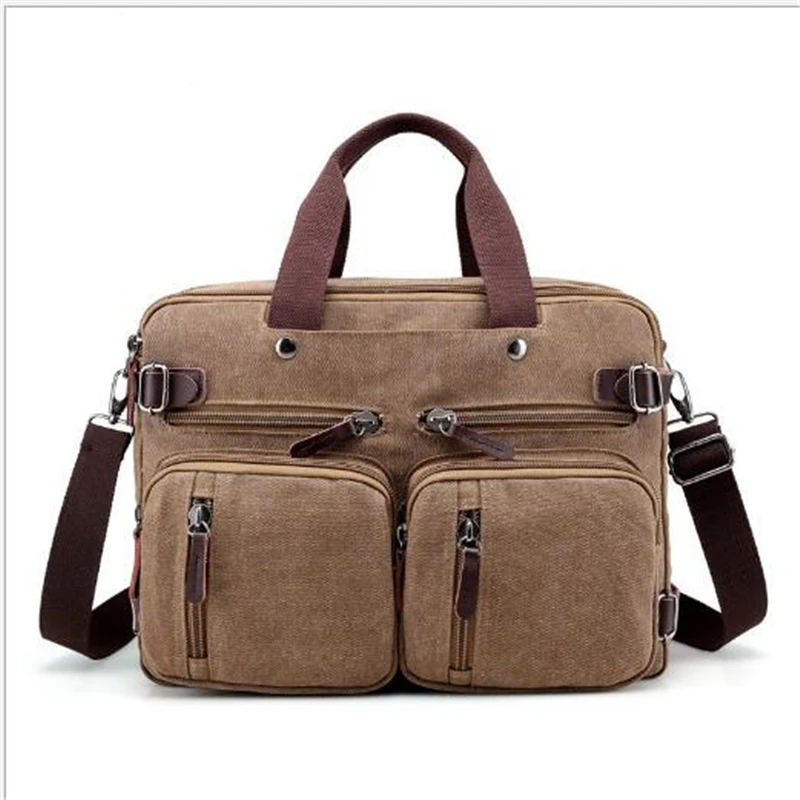 

Men's Canvas Bag Briefcase Travel Bags Suitcase Messenger Shoulder Handbag Large Capacity Casual Business Laptop Pocket