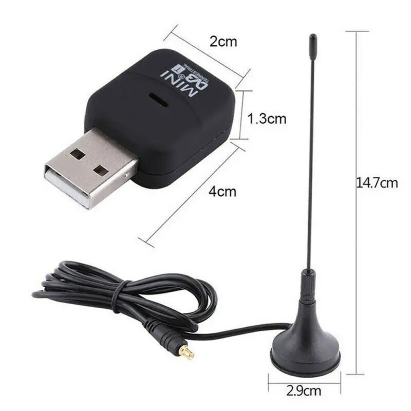 США USB 2,0 цифровой DVB-T SDR+ DAB+ FM HD tv Stick антенна тюнера Dongle видео