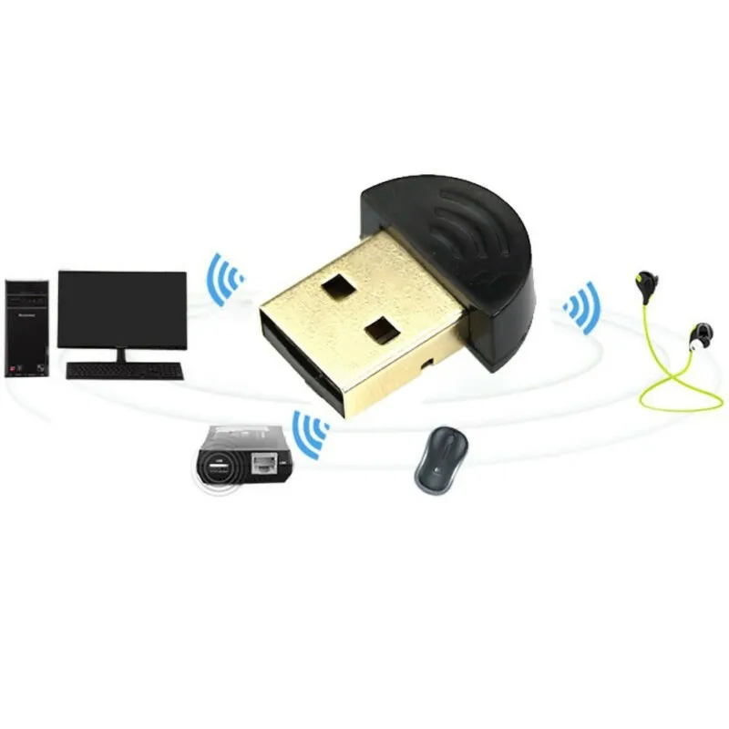 Мини USB 2,0/1,0 для Bluetooth V2.0 EDR приемник беспроводной адаптер для ПК клавиатура мышь гарнитура динамик