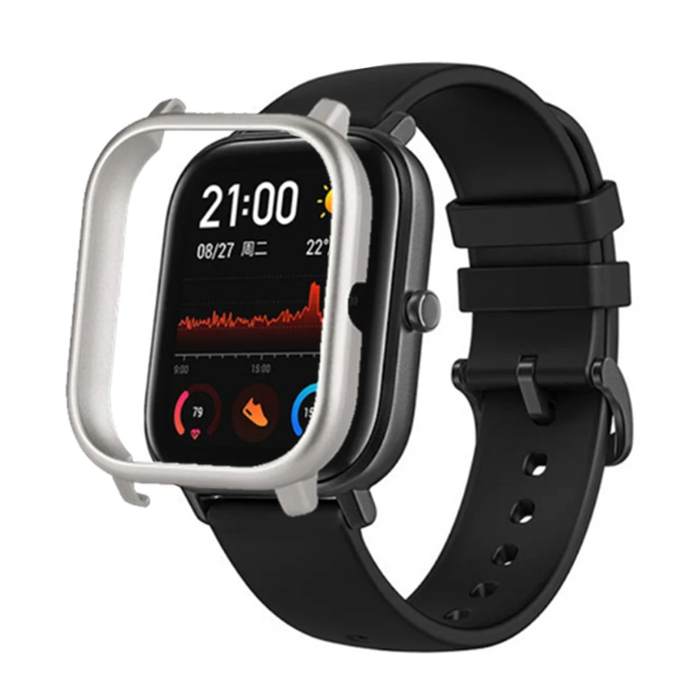 Для Xiaomi Huami Amazfit GTS Smart Watch Band 2в1 металлический браслет+ PC чехол для Amazfit GTS Миланский ремешок на запястье защитный чехол