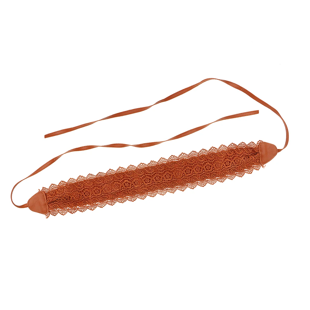 Ladies Lace Waistband Belt Obi Style Faux Leather Stylish Wrap Around Belt Lady Lace Up Waist Belt