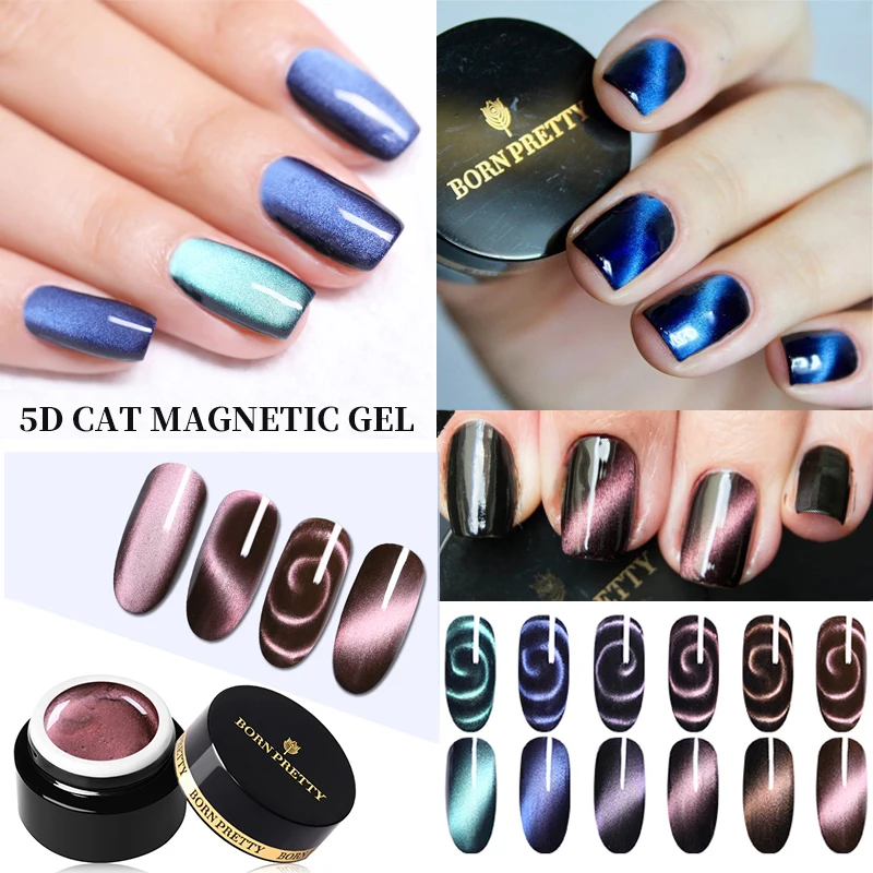 От BORN PRETTY магнитный 5D/9D кошка Магнитный УФ гель для ногтей комплект эффект