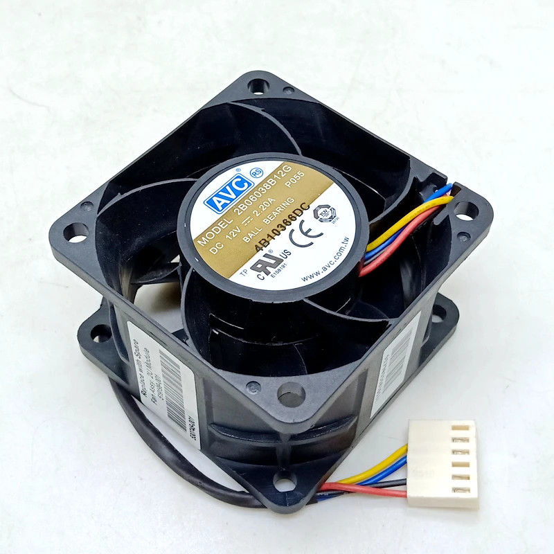 Pwm Fan Avc 6038 12v Dupla Bola de Alta Velocidade do Ventilador 2b06038b12g 6cm 60x60x38 mm Ventilador de Energia do Servidor de Computador 60 mm - Imagem 4