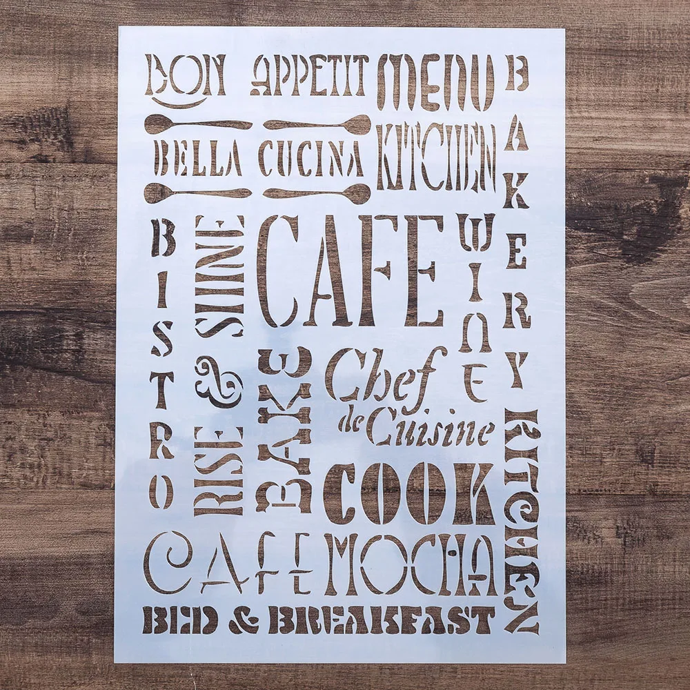 A4 Stencils for Wall Painting DIY Scrapbooking Photo album Paper Card Making Craft Decorative Embossing Template