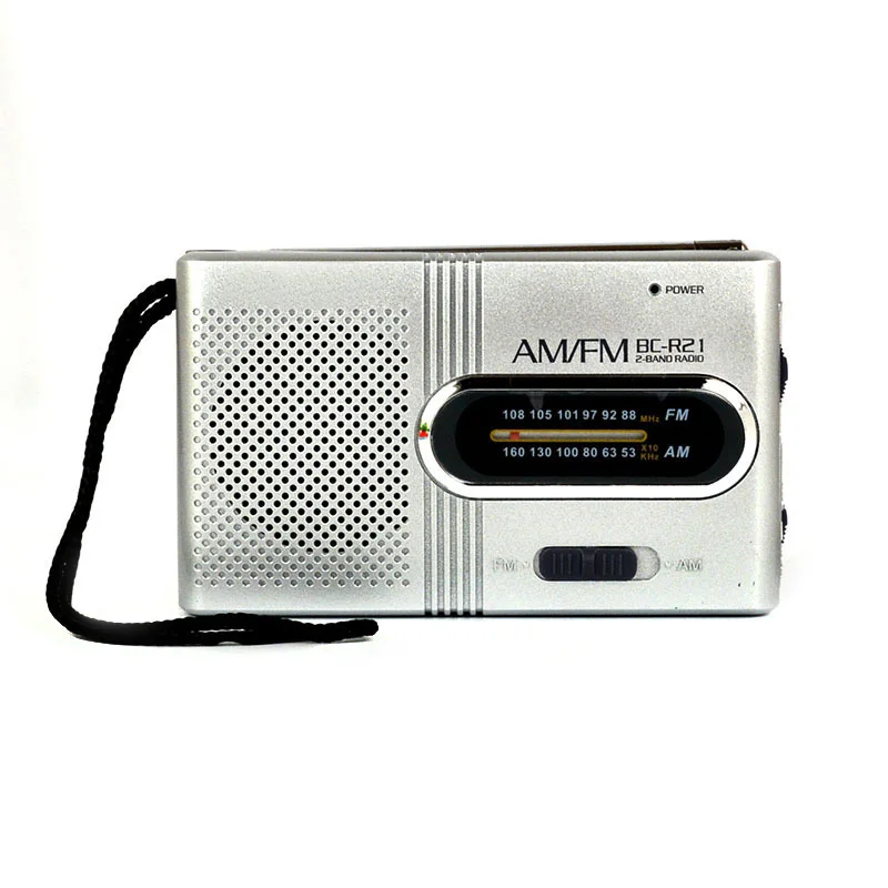 

Portable AM/FM Mini Radio with Telescopic Antenna Dual Band Channel Receiver Speaker GV99