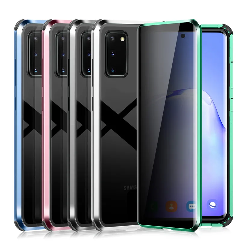 Магнитный абсорбирующий 9H закаленное стекло матовый чехол для Samsung Galaxy 20/20 Plus/20Ultra